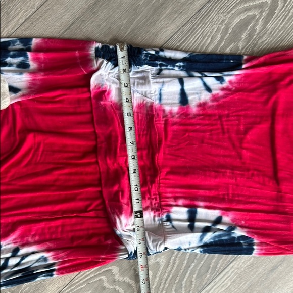 Red Tie-Dye Maxi Dress - Picture 5 of 9